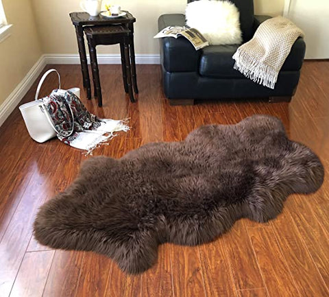 Luxury Faux Sheepskin Shaggy Silky Plush Carpet - Hypoallergenic, Free Shape Rug - lambzydecor.com