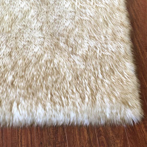 Soft and Durable Faux Sheepskin Rug with Border - Perfect for Any Room - lambzydecor.com