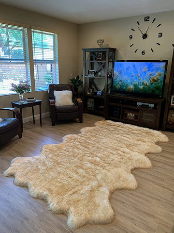 LAMBZY Faux Sheepskin Super Soft Hypoallergenic Silky Shag Rug for Living Room, Kids Room, Sofa - lambzydecor.com