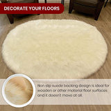Luxury Faux Sheepskin Fur Rug, Fluffy Area Rug, Non-Slip Home Décor Accent - lambzydecor.com