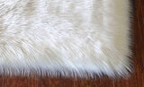 LAMBZY Faux Sheepskin White Border Area - lambzydecor.com