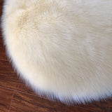 LAMBZY Faux Sheepskin Hypoallergenic Oval Silky Shag Rug - lambzydecor.com
