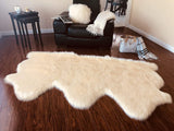 Luxury Faux Sheepskin Shaggy Silky Plush Carpet - Hypoallergenic, Free Shape Rug - lambzydecor.com
