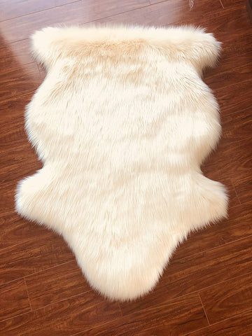 Luxury Faux Sheepskin Shaggy Silky Plush Carpet - Hypoallergenic, Free Shape Rug - lambzydecor.com