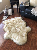 Luxury Faux Sheepskin Shaggy Silky Plush Carpet - Hypoallergenic, Free Shape Rug - lambzydecor.com
