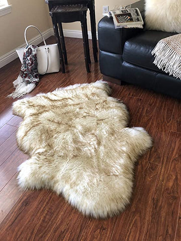 Luxury Faux Sheepskin Shaggy Silky Plush Carpet - Hypoallergenic, Free Shape Rug - lambzydecor.com