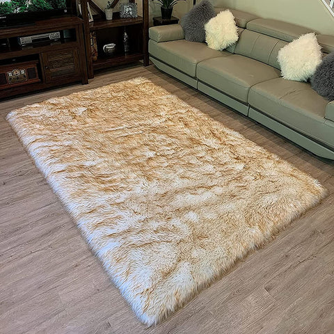 LAMBZY High Pile Super Fluffy Soft Faux Sheepskin Rug, Classic Sheepskin Super Soft to Touch Rug - lambzydecor.com