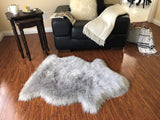 Luxury Faux Sheepskin Shaggy Silky Plush Carpet - Hypoallergenic, Free Shape Rug - lambzydecor.com