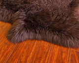 LAMBZY Genuine Sheepskin Silky Area Rug - Thick Strong Bottom Texture Stain Resistant Area Rug - lambzydecor.com