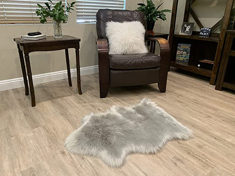 LAMBZY Faux Sheepskin Super Soft Hypoallergenic Silky Shag Rug for Living Room, Kids Room, Sofa - lambzydecor.com