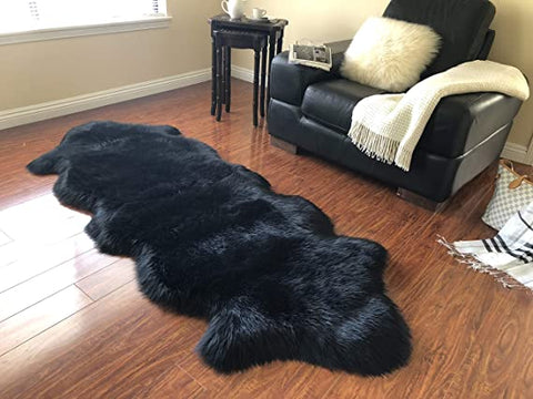 Luxury Faux Sheepskin Shaggy Silky Plush Carpet - Hypoallergenic, Free Shape Rug - lambzydecor.com