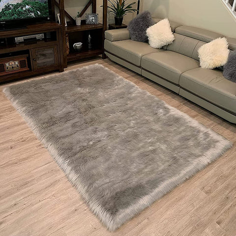 LAMBZY High Pile Super Fluffy Soft Faux Sheepskin Rug, Classic Sheepskin Super Soft to Touch Rug - lambzydecor.com