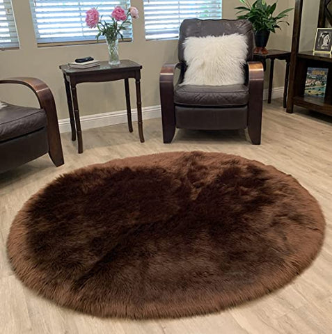 Luxury Faux Sheepskin Fur Rug, Fluffy Area Rug, Non-Slip Home Décor Accent - lambzydecor.com