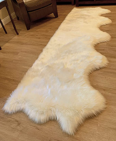LAMBZY Faux Sheepskin Super Soft Hypoallergenic Silky Shag Rug for Living Room, Kids Room, Sofa - lambzydecor.com
