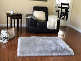 LAMBZY Faux Sheepskin Super Soft Hypoallergenic Square Area Rug Plush Fur Premium Shag - lambzydecor.com