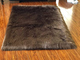 LAMBZY Faux Sheepskin Super Soft Hypoallergenic Square Area Rug Plush Fur Premium Shag - lambzydecor.com