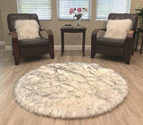 LAMBZY Faux Sheepskin Super Soft Hypoallergenic Silky Round Shag Rug for Living & Kids Room, Sofa - lambzydecor.com