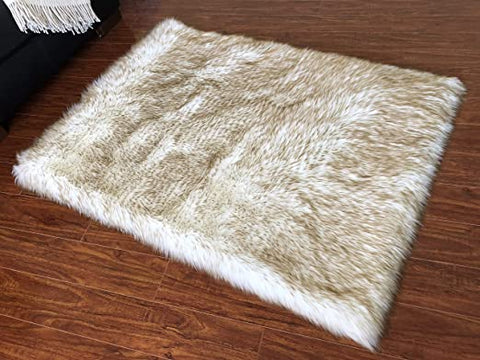 LAMBZY Faux Sheepskin Super Soft Hypoallergenic Square Area Rug Plush Fur Premium Shag - lambzydecor.com
