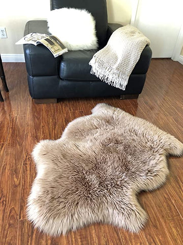 Luxury Faux Sheepskin Shaggy Silky Plush Carpet - Hypoallergenic, Free Shape Rug - lambzydecor.com