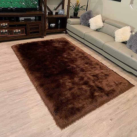 LAMBZY High Pile Super Fluffy Soft Faux Sheepskin Rug, Classic Sheepskin Super Soft to Touch Rug - lambzydecor.com
