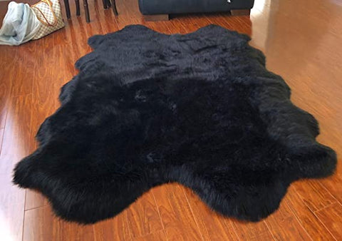 Luxury Faux Sheepskin Shaggy Silky Plush Carpet - Hypoallergenic, Free Shape Rug - lambzydecor.com
