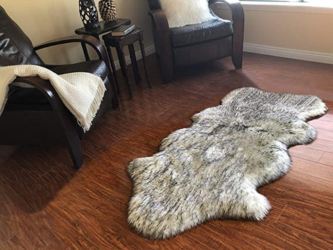 LAMBZY Genuine Sheepskin Silky Area Rug - Thick Strong Bottom Texture Stain Resistant Area Rug - lambzydecor.com