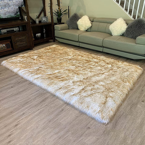 LAMBZY High Pile Super Fluffy Soft Faux Sheepskin Rug, Classic Sheepskin Super Soft to Touch Rug - lambzydecor.com