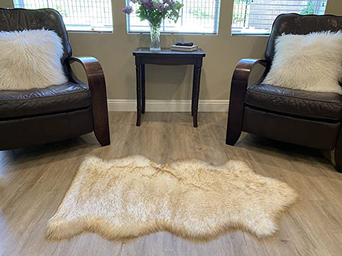 LAMBZY Faux Sheepskin Super Soft Hypoallergenic Silky Shag Rug for Living Room, Kids Room, Sofa - lambzydecor.com