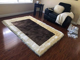 Versatile Faux Sheepskin Border Rug - Adds Coziness to Your Living Space - lambzydecor.com