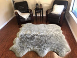 LAMBZY Genuine Sheepskin Silky Area Rug - Thick Strong Bottom Texture Stain Resistant Area Rug - lambzydecor.com