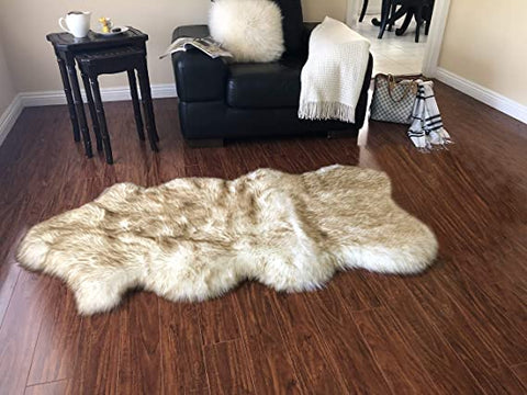 Luxury Faux Sheepskin Shaggy Silky Plush Carpet - Hypoallergenic, Free Shape Rug - lambzydecor.com