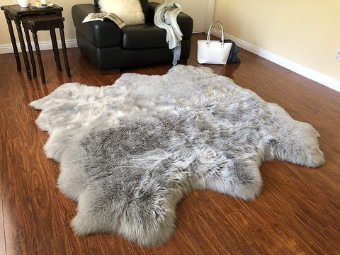 Luxury Faux Sheepskin Shaggy Silky Plush Carpet - Hypoallergenic, Free Shape Rug - lambzydecor.com