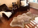 LAMBZY Genuine Sheepskin Silky Area Rug - Thick Strong Bottom Texture Stain Resistant Area Rug - lambzydecor.com
