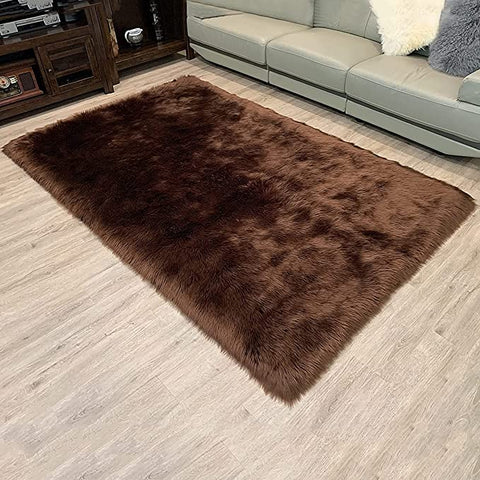LAMBZY High Pile Super Fluffy Soft Faux Sheepskin Rug, Classic Sheepskin Super Soft to Touch Rug - lambzydecor.com
