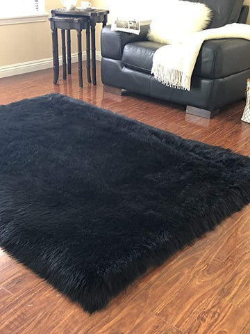 LAMBZY Faux Sheepskin Super Soft Hypoallergenic Square Area Rug Plush Fur Premium Shag - lambzydecor.com