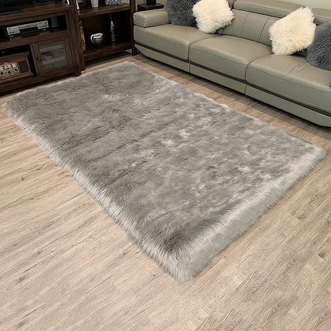 LAMBZY High Pile Super Fluffy Soft Faux Sheepskin Rug, Classic Sheepskin Super Soft to Touch Rug - lambzydecor.com