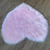 LAMBZY Faux Sheepskin Super Soft Hypoallergenic Heart Shaped Shag Rug for Living Room, Kids Room, Sofa - lambzydecor.com