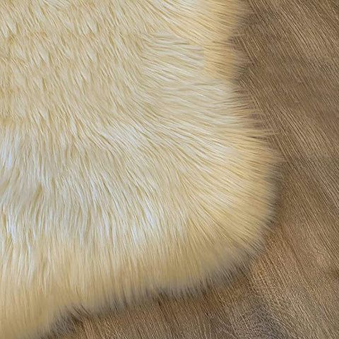 Luxury Faux Sheepskin Fur Rug, Fluffy Area Rug, Non-Slip Home Décor Accent - lambzydecor.com