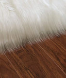 LAMBZY Faux Sheepskin White Border Area - lambzydecor.com