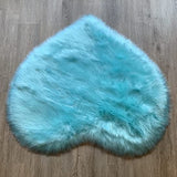 LAMBZY Faux Sheepskin Super Soft Hypoallergenic Heart Shaped Shag Rug for Living Room, Kids Room, Sofa - lambzydecor.com