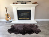 LAMBZY Genuine Sheepskin Silky Area Rug - Thick Strong Bottom Texture Stain Resistant Area Rug - lambzydecor.com