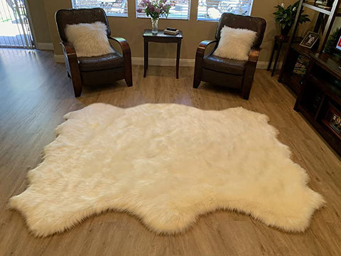 LAMBZY Faux Sheepskin Super Soft Hypoallergenic Silky Shag Rug for Living Room, Kids Room, Sofa - lambzydecor.com