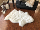 Luxury Faux Sheepskin Shaggy Silky Plush Carpet - Hypoallergenic, Free Shape Rug - lambzydecor.com