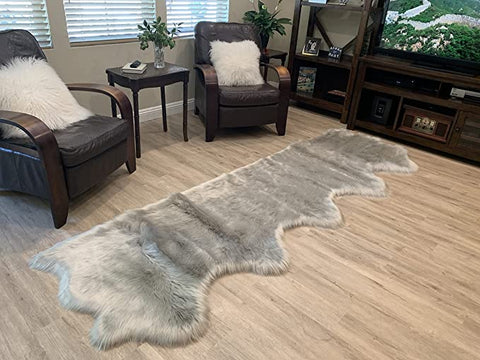 LAMBZY Faux Sheepskin Super Soft Hypoallergenic Silky Shag Rug for Living Room, Kids Room, Sofa - lambzydecor.com