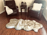 LAMBZY Genuine Sheepskin Silky Area Rug - Thick Strong Bottom Texture Stain Resistant Area Rug - lambzydecor.com