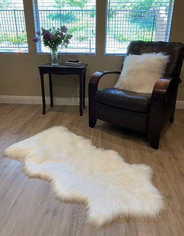 LAMBZY Faux Sheepskin Super Soft Hypoallergenic Silky Shag Rug for Living Room, Kids Room, Sofa - lambzydecor.com
