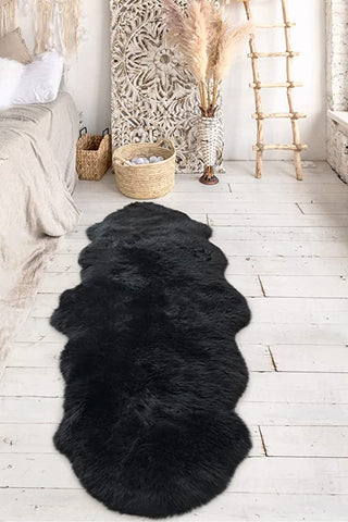 LAMBZY Genuine Sheepskin Silky Area Rug - Thick Strong Bottom Texture Stain Resistant Area Rug - lambzydecor.com