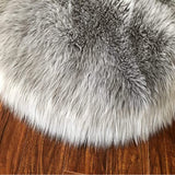 LAMBZY Faux Sheepskin Hypoallergenic Oval Silky Shag Rug - lambzydecor.com