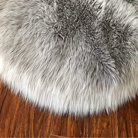 LAMBZY Faux Sheepskin Hypoallergenic Oval Silky Shag Rug - lambzydecor.com