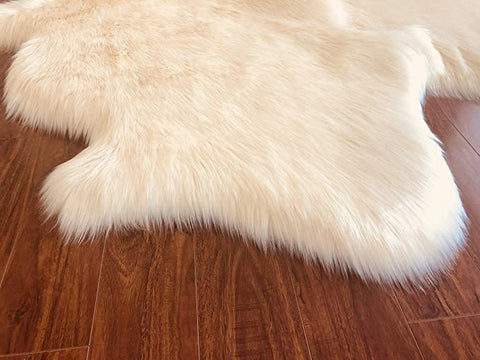 LAMBZY Genuine Sheepskin Silky Area Rug - Thick Strong Bottom Texture Stain Resistant Area Rug - lambzydecor.com